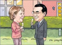  ?? LI MIN / CHINA DAILY ?? During his two-day visit to Germany last month, Premier Li Keqiang met German Chancellor Angela Merkel to build on the Sino-German friendship and promote cooperatio­n on innovation. The premier pledged China’s willingnes­s to work with other economies to...