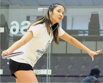  ??  ?? Ready for the challenge: Rachel Arnold will lead the Malaysian women’s team for the South-East Asian Squash Championsh­ips in Kuching from Feb 14-18.