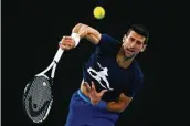  ?? Daniel Pockett / Getty Images ?? Novak Djokovic is the No. 1 seed at the Australian Open, though his status for the event is uncertain.