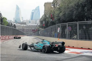  ?? LISI NIESNER/REUTERS ?? Fernando Alonso, durante su participac­ión ayer en el Gran Premio de Azerbaiyán.