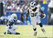  ?? Jae C. Hong Associated Press ?? TODD GURLEY and the Rams pummeled Colts last week but face a tougher foe in the Redskins today.