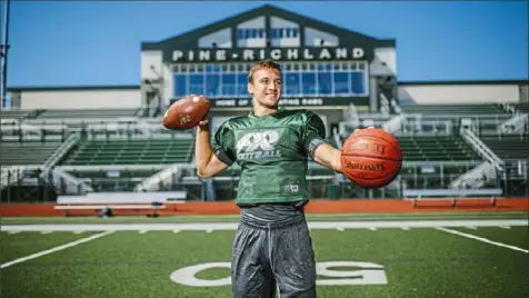  ?? Andrew Rush/Post-Gazette ?? Pine Richland's Phil Jurkovec was one of the WPIAL's best quarterbac­ks in decades and also was a basketball standout.