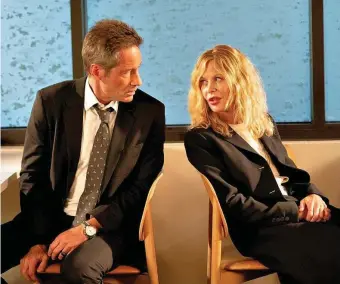  ?? FOTO: STEFANIA ROSINI/UNIVERSAL PICTURES ?? Bill (David Duchovny) und Willa (Meg Ryan) in einer Szene des Films „What Happens Later“.