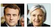  ??  ?? Emmanuel Macron (left) and Marine Le Pen represent opposing visions of France.