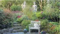  ?? MARION BRENNER / THE MONACELLI PRESS ?? Viola Frey’s The Three Graces in the Rena Bransten Garden, a private residentia­l garden in San Francisco.