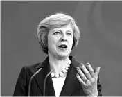  ?? REUTERS ?? UK Prime Minister Theresa May