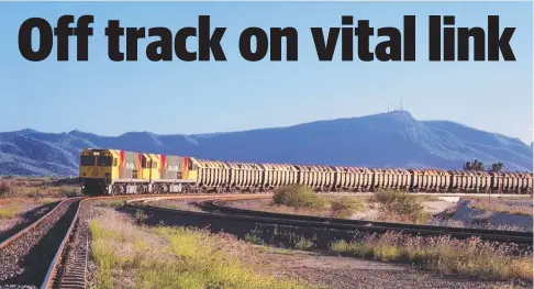  ?? INVESTMENT NEEDED: The Townsville to Mount Isa rail line has been allowed to deteriorat­e, a reader says, and is in need of an upgrade. ??