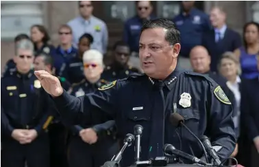  ?? Eric Gay / Associated Press ?? Houston Police Chief Art Acevedo was among other top cops and law enforcemen­t officials from across the state to speak out against the “bathroom bill.”