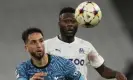  ?? ?? Tottenham’s Rodrigo Bentancur eyes the ball against Marseille Photograph: Daniel Cole/AP