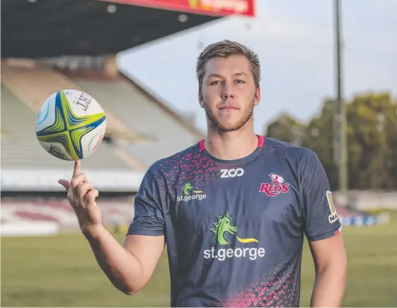  ?? Picture: QRU ?? Angus Blyth has signed a new contract with the Queensland Reds, quashing suggestion­s of any switch to AFL.