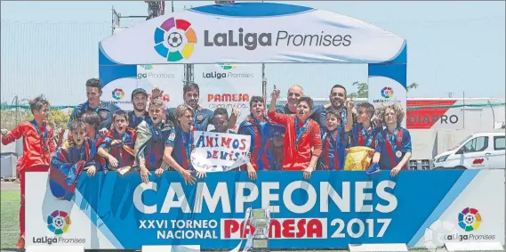  ?? FOTO: LALIGA ?? El Barça, rey de LaLiga Promises El Alevín A logró el noveno título para la entidad, que es la que más tiene en la historia de la competició­n