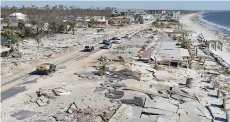  ?? — AFP ?? View of the damage caused by Hurricane Michael in Mexico Beach, Florida.