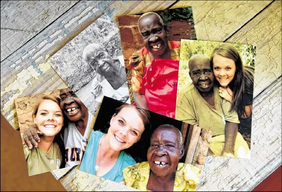  ?? PHOTOS BY BRANT SANDERLIN PHOTOS / BSANDERLIN@AJC.COM ?? Laura Haley, who often spends time in Uganda with the Birmingham, Ala.-based mission Sozo Children, developed a close relationsh­ip with an elderly woman there named Keifah who became a surrogate grandmothe­r to Laura.