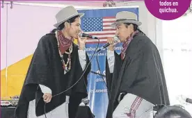  ?? ?? El grupo Inmortal Kultura puso a rapear a todos en quichua.