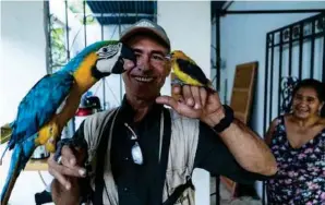  ?? ?? Tony Martin tager normalt sine grupper med på besøg på Turpial-fugleobser­vatoriet i Minca. Foto. Charlie Cordero