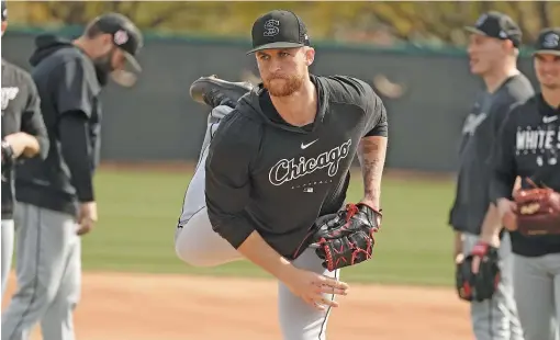  ?? JOHN ANTONOFF/SUN-TIMES ?? Michael Kopech has not pitched in a Cactus League game this spring but is expected to be ready for the start of the season.