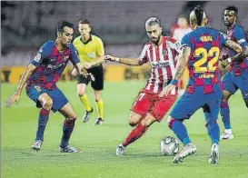  ?? FOTO: ATLÉTICO ?? Yannick Carrasco, en el partido que le midió con el FC Barcelona