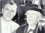  ?? COURTESY OF ANTOINE PREDOCK ?? Over the course of his lengthy career, architect Don Schlegel, left, had the opportunit­y to meet world famous architect Frank Lloyd Wright, as seen in this photo from around 1956.