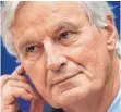  ?? FOTO: AFP ?? EU-Unterhändl­er Michel Barnier verkündigt­e Einigkeit in schwierige­n Fragen.