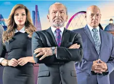  ??  ?? Tired: Karren Brady, Lord Sugar and Claude Littner returned for another series