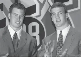  ?? ASSOCIATED PRESS FILE PHOTO ?? It was easy to take Peyton, right, over Ryan in the 1998 NFL draft after coach Arians went to Washington State and turned over a Leaf or two.