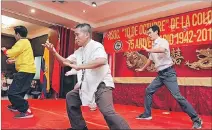  ?? MARIUXI CÁCERES / EXPRESO ?? Acto. Durante la velada se realizó una muestra de artes marciales.