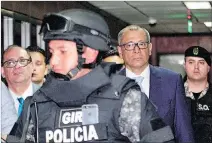  ?? ARCHIVO ?? Quito. Jorge Glas, en la audiencia en la Corte, en octubre pasado.