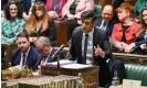  ?? Jessica Taylor/Reuters ?? Rishi Sunak at Wednesday’s PMQs. ‘This week’s parliament­ary theatrics show the Tories deep in denial of the reasons for their unpopulari­ty.’ Photograph: UK Parliament/
