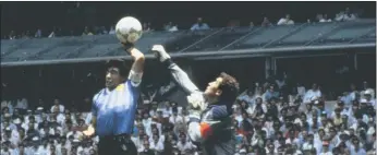  ?? GETTY 1986 ?? The “Hand of God” goal, above, led to Argentina’s World Cup title in 1986, top.