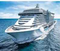  ?? FOTO: MSC/DPA-TMN ?? So wird die neue „MSC Seashore“von MSC Cruises aussehen. Auf Fahrt geht das Schiff zum ersten Mal 2021.