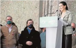  ?? EFE ?? Rocío Monasterio, en el acto de Podemos