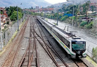  ?? FOTO ?? Por los talleres del Metro en la estación Bello y el retorno de la línea A en la estación Niquía, la zona la señalizaci­ón de la zona norte es una de las más complejas del sistema.