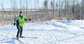  ??  ?? Lac La Ronge Indian Band Chief Tammy Cook-Searson skis at Don Allen trails north of La Ronge.