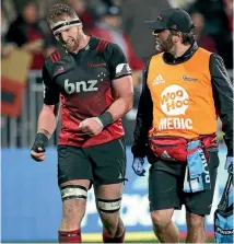  ?? PHOTO:PHOTOSPORT ?? No 8 Kieran Read, has been listed to start for the Crusaders against the Lions despite leaving the field with a knee injury last week.