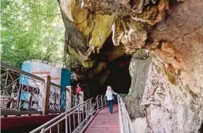  ?? FILE PIC ?? The entrance to Kelam Cave in Perlis. The gallery will have informatio­n on the limestone cave and its flora and fauna.