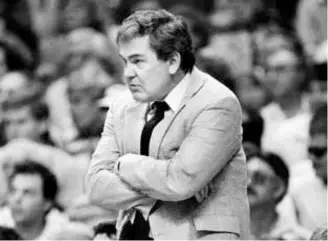  ?? 1986 FILE/JOHN BLANDING/GLOBE STAFF ?? Bill Fitch coached the Celtics to the 14th title in franchise history in 1981.