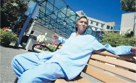  ?? DARREN STONE TIMES COLONIST ?? DONALD PETER PREVOST Prevost after being discharged from Victoria General Hospital following gall-bladder surgery in August last year. He lost his belongings in the fire at Evergreen Terrace after being homeless.