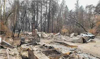  ?? Photo courtesy Jason Johnson 2018 ?? The Camp Fire devastated Paradise in Butte County in 2018. The trust that handles payments for fire victims is seeking settlement­s from former PG&E executives and board members.