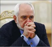  ?? RUSSIAN FOREIGN MINISTRY PRESS SERVICE VIA AP ?? Iranian Foreign Minister Mohammad Javad Zarif said Saturday the U.S. has voiced its willingnes­s to lift many sanctions on Iran in recent talks about a nuclear deal, but Zarif says Iran wants more.