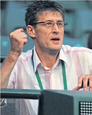  ??  ?? PROUD DAD: Sergei Baltacha watching daughter Elena at Wimbledon in 2009.