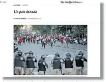  ??  ?? The New York Times. “Un país dañado”, repotó la edición en español del diario estadounid­ense.