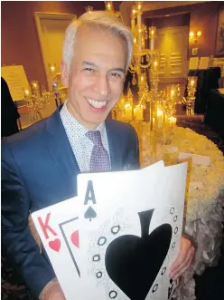  ??  ?? Harry Rosen’s Saeed Esmaeiliun put on his James Bond best for the Persian community’s Casino Royale-themed gala.