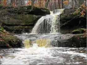  ?? SUBMITTED ?? Affelder Falls, an intermitte­nt or seasonal waterfall flows the heaviest after a period of rain or in early spring when the snow melts.