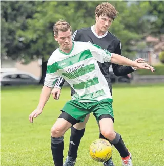  ??  ?? Reigning Summer League champions Lochee (green) have begun their defence of the trophy impressive­ly — on Sunday they take on Stobswell in the League Cup.