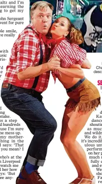  ??  ?? COWBOY CAPERS: Ed and Katya in last week’s Charleston, after which he was described as a ‘flapping rooster’