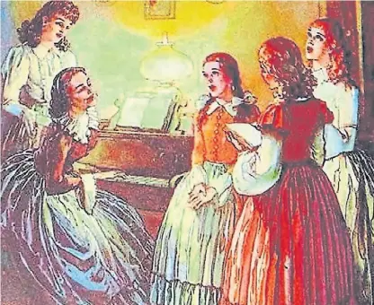 ??  ?? La ilustració­n clásica. Louisa May Alcott escribió su libro inspirada en la relación con sus hermanas.