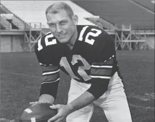  ?? CANADIAN PRESS FILE PHOTO ?? Russ Jackson in 1968. He retired in 1969 after leading Ottawa to a second straight Grey Cup and the third in total.