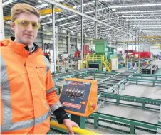  ?? PHOTO: RICHARD DAVISON ?? Welcome in . . . Calder Stewart assistant project engineer Luke Baines is looking forward to welcoming Tokomairir­o A&amp;P Show visitors to the company’s Milton steel plant today.