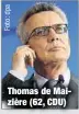  ??  ?? Thomas de Maizière (62, CDU)