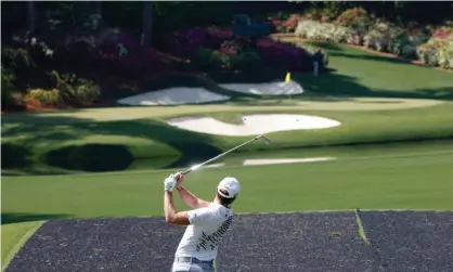  ?? Photograph: Mike Segar/Reuters ?? Danny Willett, who won the 2016 Masters, watches his tee shot at the 12th, Augusta’s most iconic hole, during a practice round.